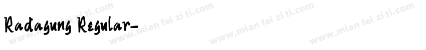 Radagung Regular字体转换
